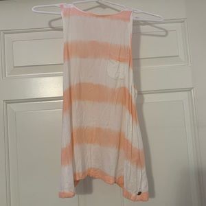 roxy button up back tank top size small